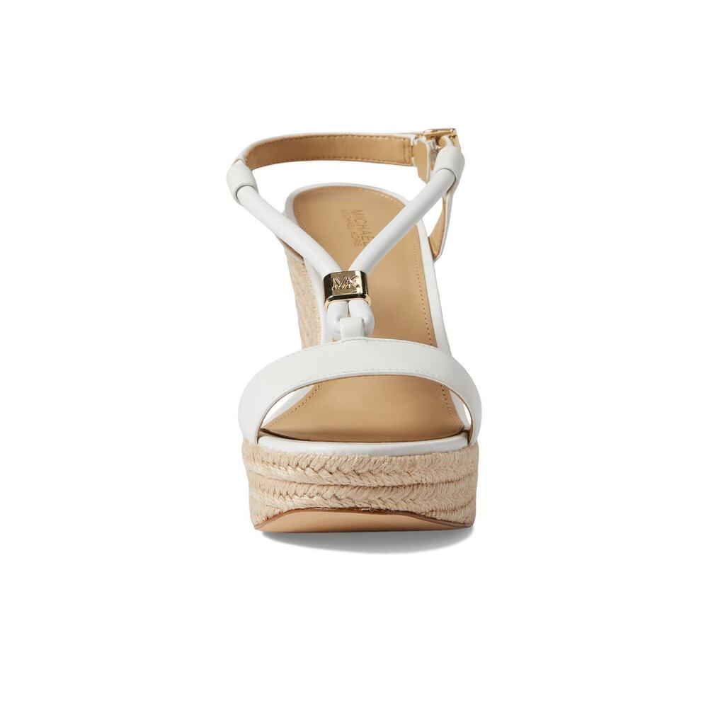 MICHAEL MICHAEL KORS Women's Annie Wedge Sandals Optic White Size 8.5 - Picture 5 of 5